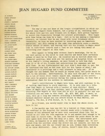 Hugard Fund Committee Letter