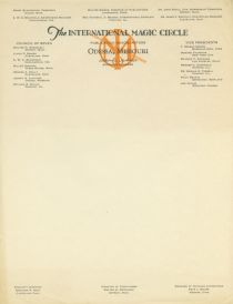 The International Magic Circle Letterhead