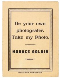 Horace Goldin Novelty Advertisement