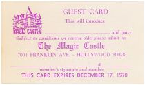 The Magic Castle Guest Card