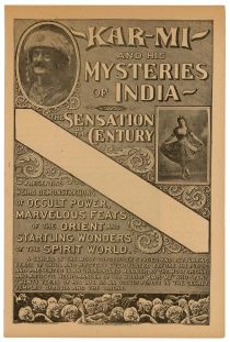 Kar-Mi and His Mysteries of India Advertisement