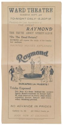 The Great Raymond: The Truth About Spiritualism Broadside