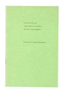 So You Want to Make Money in Magic? Do You Do Kid Shows? Inscribed and Signed