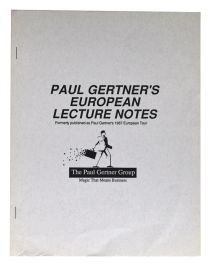 Paul Gertner's European Lecture Notes