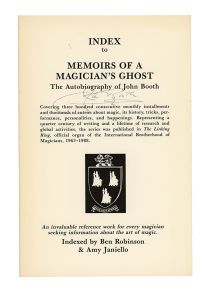 Index to Memoirs of a Magician's Ghost (Signed)