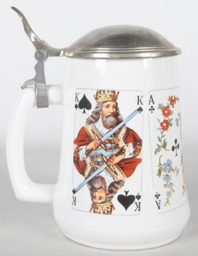 Card Motif Beer Stein