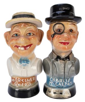 Charlie McCarthy and Mortimer Snerd Decanters