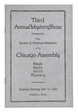 Third Annual Mystery Show Program