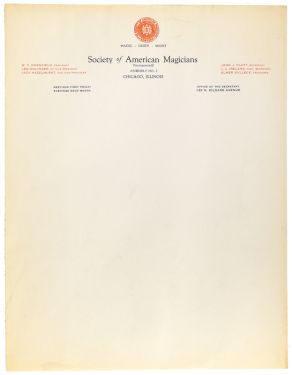 Society of American Magicians Letterhead