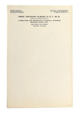 Prof. Anthony "Nelmar" Albino Letterhead