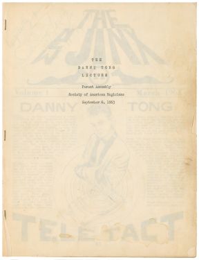 The Danny Tong Lecture (Inscribed and Signed)