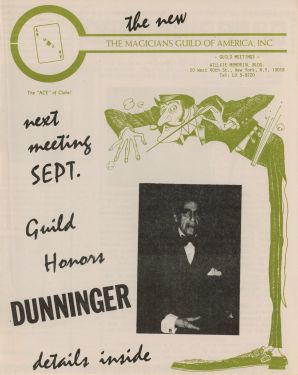 The Magicians Guild of America, Inc. Bulletin: Dunninger