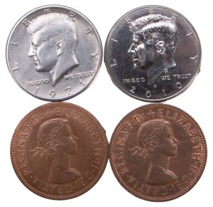 Slippery Sam: Half Dollar and English Penny