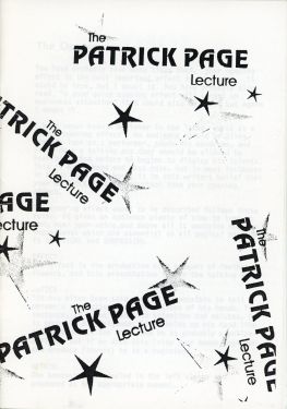 The Patrick Page Lecture