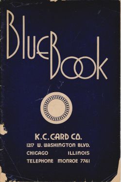 K. C. Card Co. Blue Book 