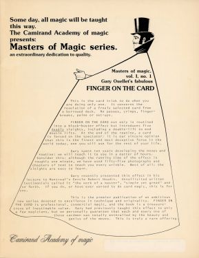 Finger on the Card: Master of Magic, Vol. 1, No. 1