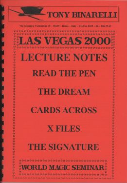 Tony Binarelli Las Vegas 2000 Lecture Notes