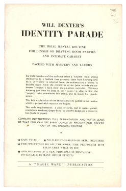 Will Dexter's Identity Parade