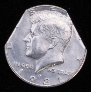 Erased Half Dollar